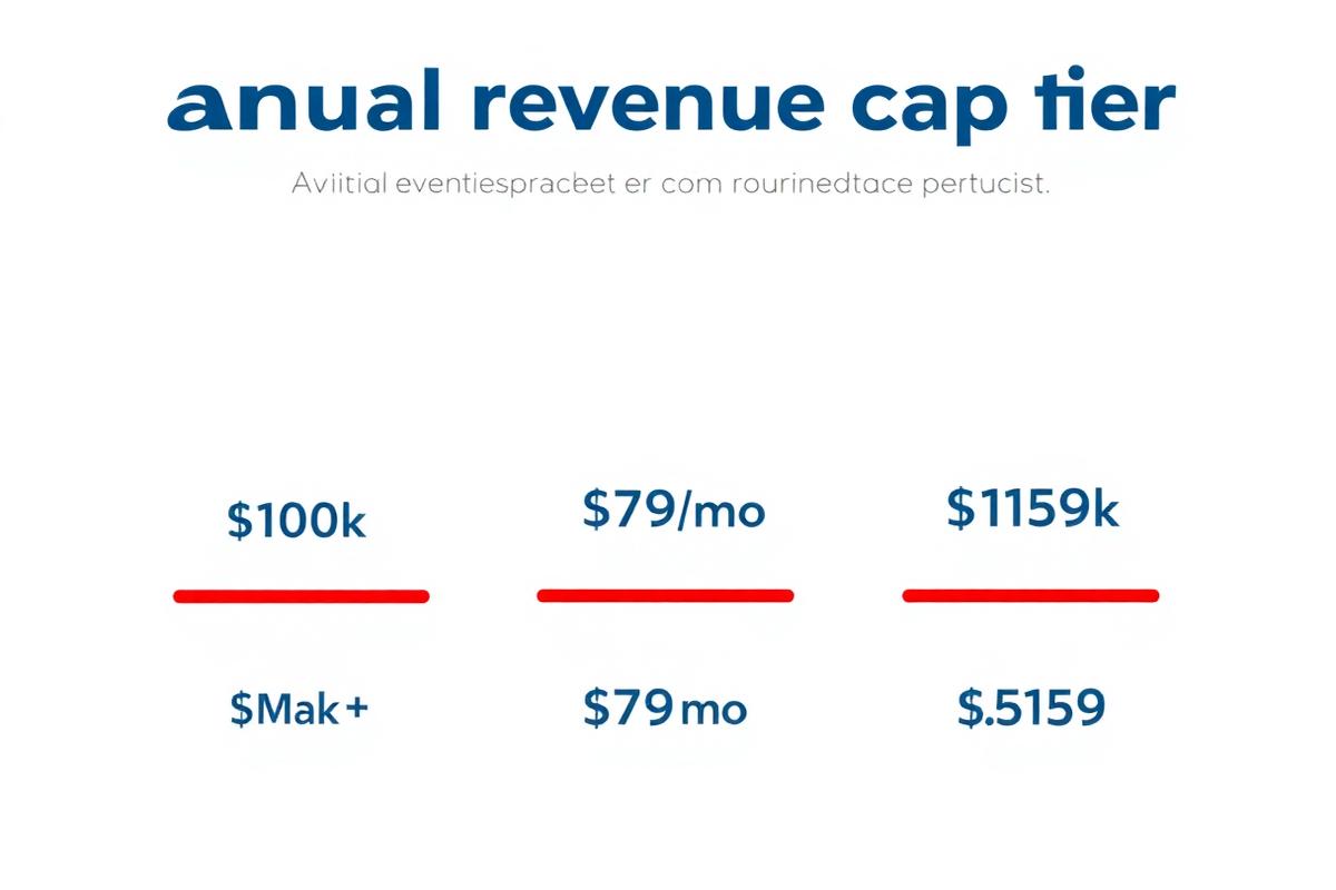 Annual cost comparison showing Sellfy revenue caps at each pricing tier versus unlimited-revenue alternatives for creators