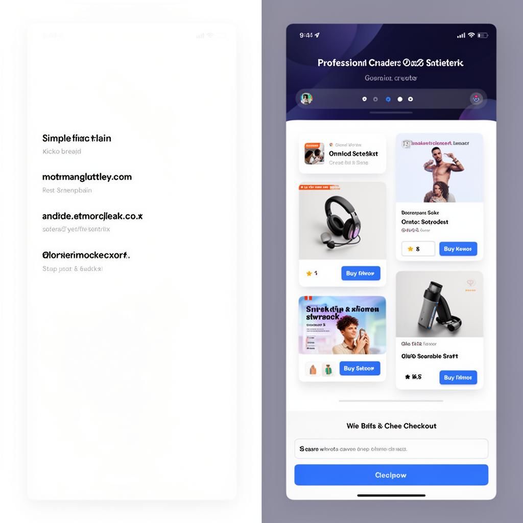 Side-by-side comparison of a basic Linktree link page versus a Creastor creator storefront with product cards checkout and buy buttons